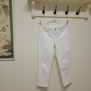 Talbots curvy crop sz 6 white